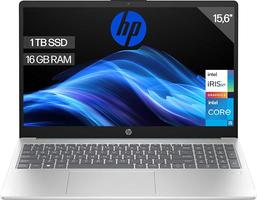 HP 15-fd0371ns 15.6" FHD (Intel Core i5-1334U, 16GB RAM, 1000GB SSD, Intel Iris Xe Graphics, No Operating System) Silver and Blue Spanish QWERTY Keyboard