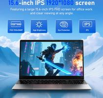 FUNYET portátil, de 15,6 Pulgadas, 8GB RAM 256GB SSD, N4020, IPS FHD 1920 x 1080, 180°, Cierre Abierto, 5000 mAh, Estudiante, Ranura para Tarjeta TF