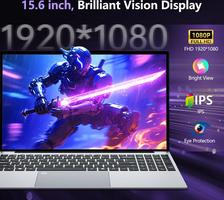 Win 11 15.6" Full HD IPS 16Go RAM 1To SSD Processeur Celeron N5100 (jusqu'à 2,8 GHz) Clavier Rétro-éclairé avec Lecteur d'Empreintes WiFi 5, BT 4.2, HDMI, USB 3.0 Batterie 5000mAh