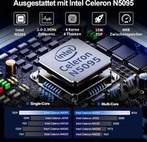 17.3" Full HD | Processeur Quad-Core N95 12ème gén jusqu'à 3,4GHz | 16Go RAM DDR4 512Go SSD M.2 | WiFi 5 BT 5.2 | USB 3.2 HDMI Type-C | Longue autonomie 6000mAh