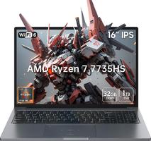 Blackview 2025 16" Gaming Laptop,Ryzen 7 7735HS(Best 7430u/5700u/I7-11800H) up to 4.8GHz,FHD,32GB RAM DDR5 4800MHz 1TB SSD,Backlit Keyboard,WiFi-6,BT 5.2,Windows 111 Pro