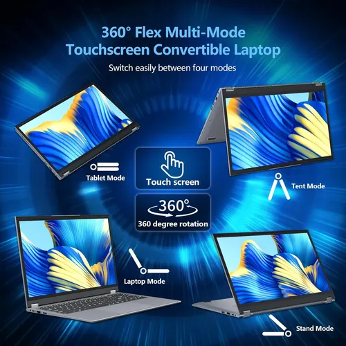Nikotsis 15.6 Inch 2 in 1 Laptop
