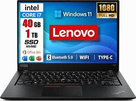 Lenovo ThinkPad T480s Windows 10 Pro – Intel Core i7-8550U, 12 Go de RAM, 256 Go SSD, IPS FHD