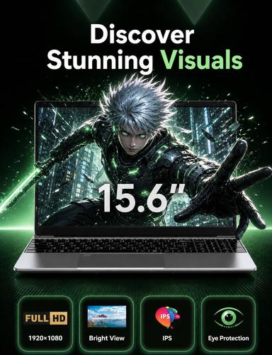 FUNYET 2026 15,6 Pulgadas i5-6200U (hasta 2,80 GHz), 16 GB RAM 1TB SSD con Win 11, WiFi 5, BT 4.2, USB 3.0, Mini HDMI, Type-C, 5000 mAh Batería y Teclado Retroiluminado