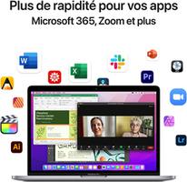 MacBook Pro 13"' 512Go SSD 24Go RAM Puce M2 CPU 8 cœurs GPU 10 cœurs sidéral Nouveau