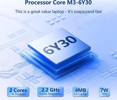 15.6 Inch, Win 11 8GB RAM 256GB SSD, with Core M3 6Y30 Processor, Slim 180° Flip FHD Display Mini-HDMI 2*USB3.0 WiFi5 BT4.2