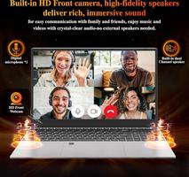 DREAMFYRE 15.6" 16Go DDR4 512Go SSD, Portátil Ryzen 7 4800H CPU, Computer avec écran FHD 1080P, WiFi5, Bluetooth5.0, USB3.0, Webcam, Touch ID