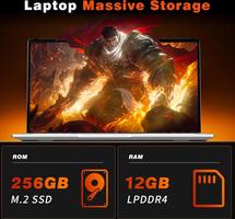 AUKABREX 15.6 Inch, 8GB/12GB RAM 256GB SSD, Celeron Processor N4000 (12GB RAM + 256GB SSD)