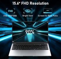 Breloom de 15.6 Pulgadas para Negocios, con Procesador Celeron N4500, 6GB de RAM DDR4, 128GB SSD, Pantalla FHD 1920x1080, Wi-Fi 5, BT5.0 y Teclado QWERTY (5205U, 8GB+512GB)