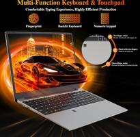 15.6" 16Go DDR4 512Go SSD, Portátil Ryzen 7 4800H CPU, Computer avec écran FHD 1080P, WiFi5, Bluetooth5.0, USB3.0, Webcam, Touch ID