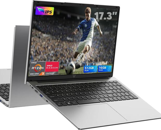 ACEMAGIC 17.3 Inch Ryzen 3 4300U up to 3.7 GHz (Exceed N95/N150/3500U/3200U) 16 GB RAM DDR4 512 GB SSD Expansion 2TB, Battery 6000mAh, USB, BT, HDMI, Silver